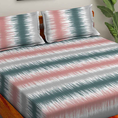 Hazel Pink 100% Cotton Antibacterial Bedsheet Set - Splendour Classic