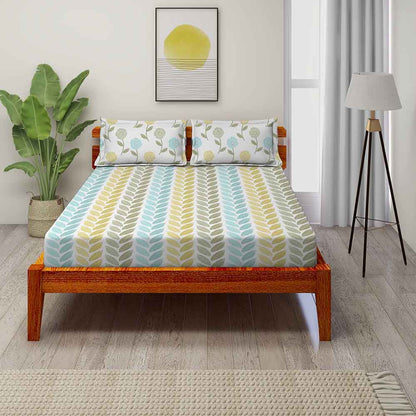 Gracia Aqua 100% Cotton Antibacterial Bedsheet Set - Splendour Classic