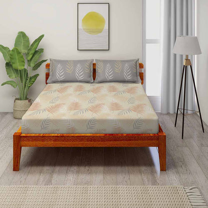 Tropical Brown 100% Cotton Antibacterial Bedsheet Set - Splendour Classic