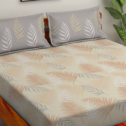 Tropical Brown 100% Cotton Antibacterial Bedsheet Set - Splendour Classic