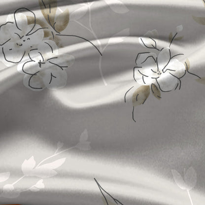 Floriosa Grey 100% Cotton Antibacterial Bedsheet Set - Splendour Classic