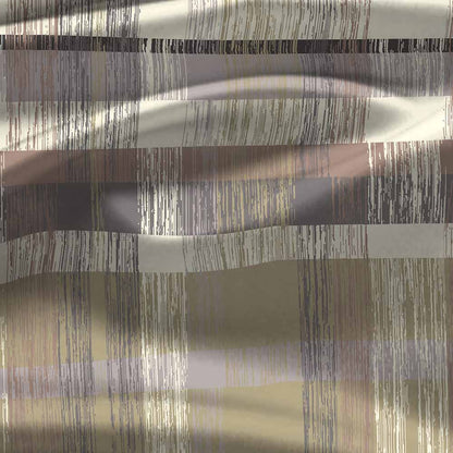 Checks Brown 100% Cotton Antibacterial Bedsheet Set - Splendour Classic