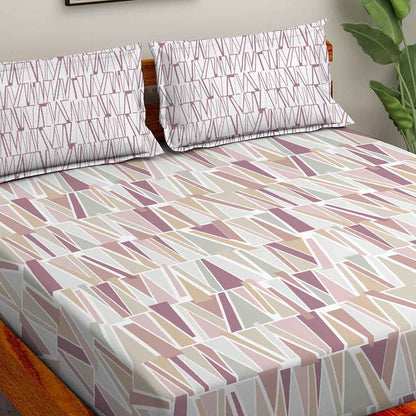 Allure Pink 100% Cotton Antibacterial Bedsheet Set - Splendour Classic