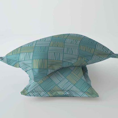 Interlace Blue 100% Cotton Super Soft Antibacterial Bedsheet Set - Splendour Prime