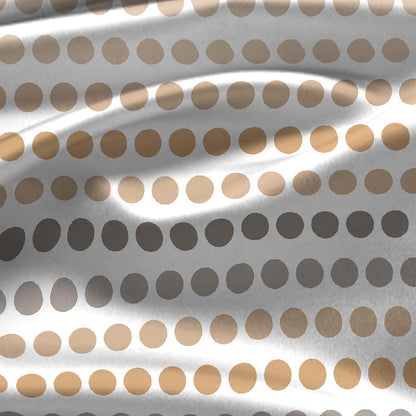 Polka Brown 100% Cotton Super Soft Antibacterial Bedsheet Set - Splendour Prime