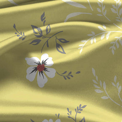 Velvet Morning Ochre 100% Cotton Super Soft Antibacterial Bedsheet Set - Splendour Prime