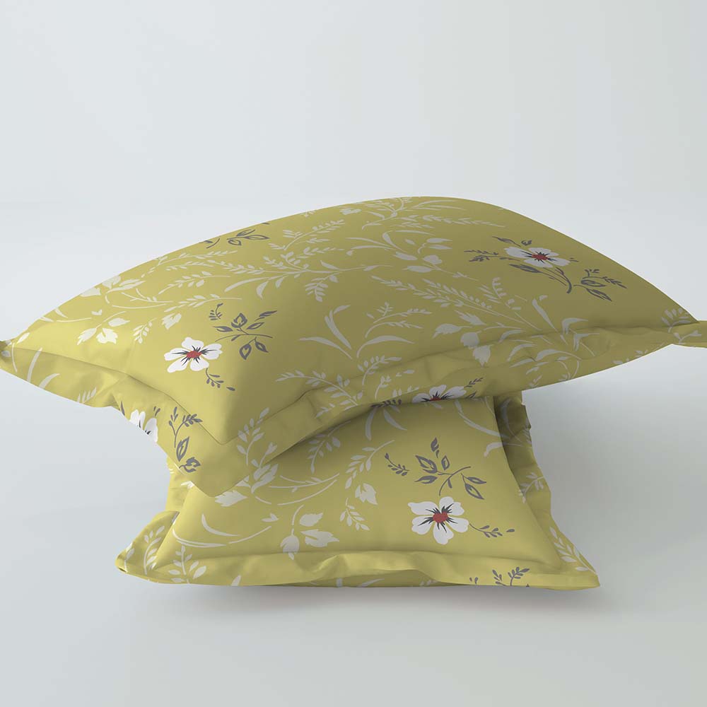 Velvet Morning Ochre 100% Cotton Super Soft Antibacterial Bedsheet Set - Splendour Prime