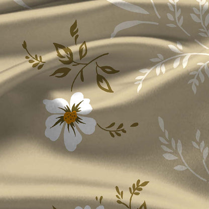 Velvet Morning Brown 100% Cotton Super Soft Antibacterial Bedsheet Set - Splendour Prime