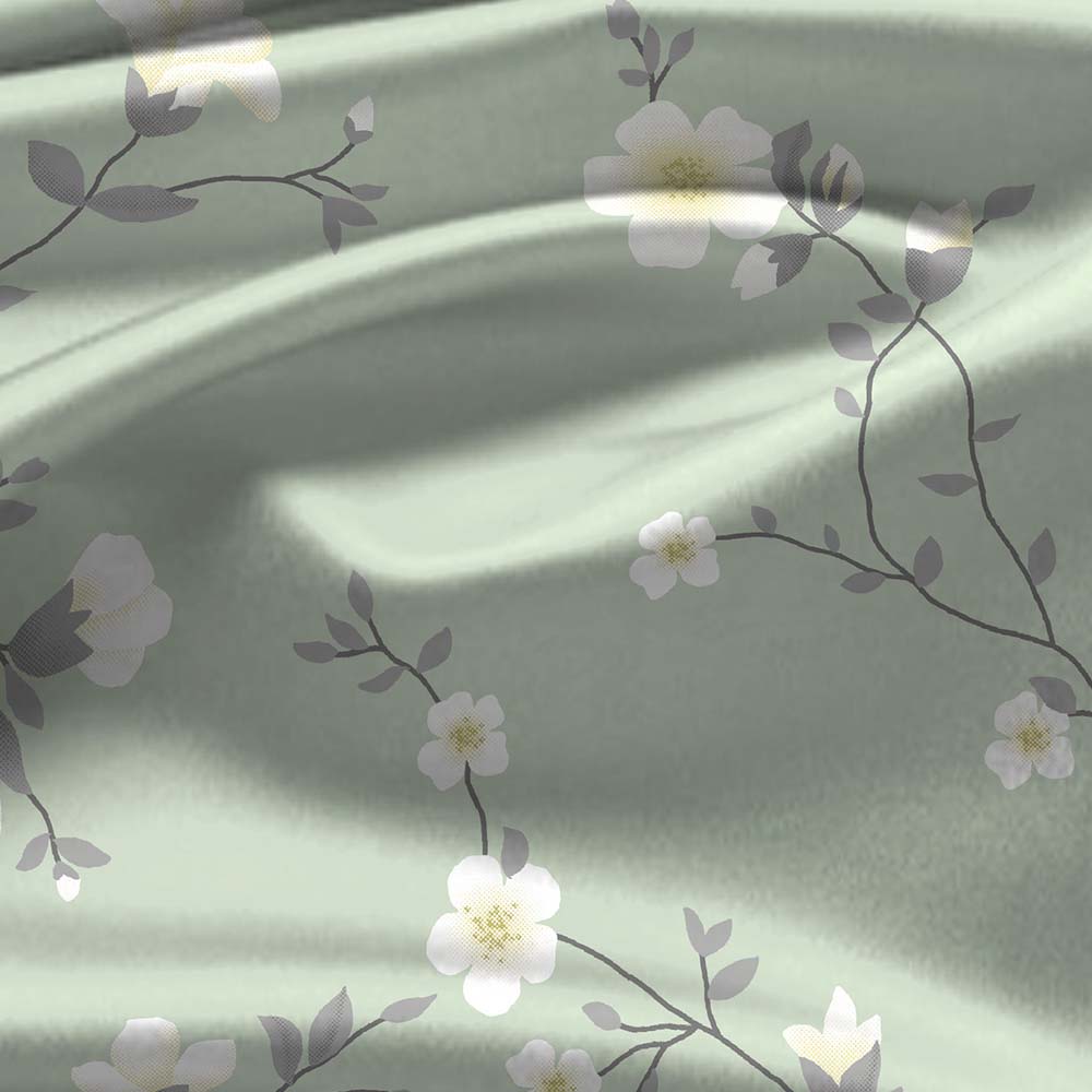 Summer Bloom Aqua 100% Cotton Super Soft Antibacterial Bedsheet Set - Splendour Prime