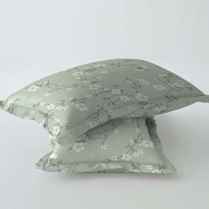 Summer Bloom Aqua 100% Cotton Super Soft Antibacterial Bedsheet Set - Splendour Prime