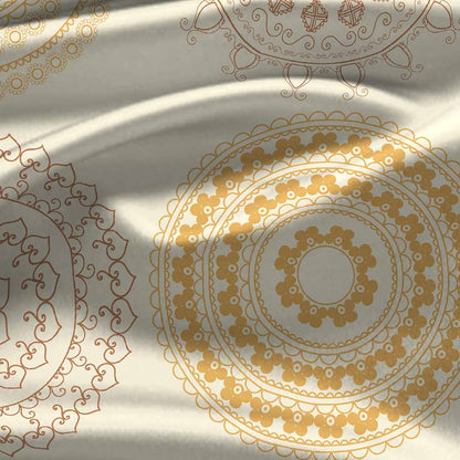 Medallion Camel 100% Cotton Super Soft Antibacterial Bedsheet Set - Splendour Prime