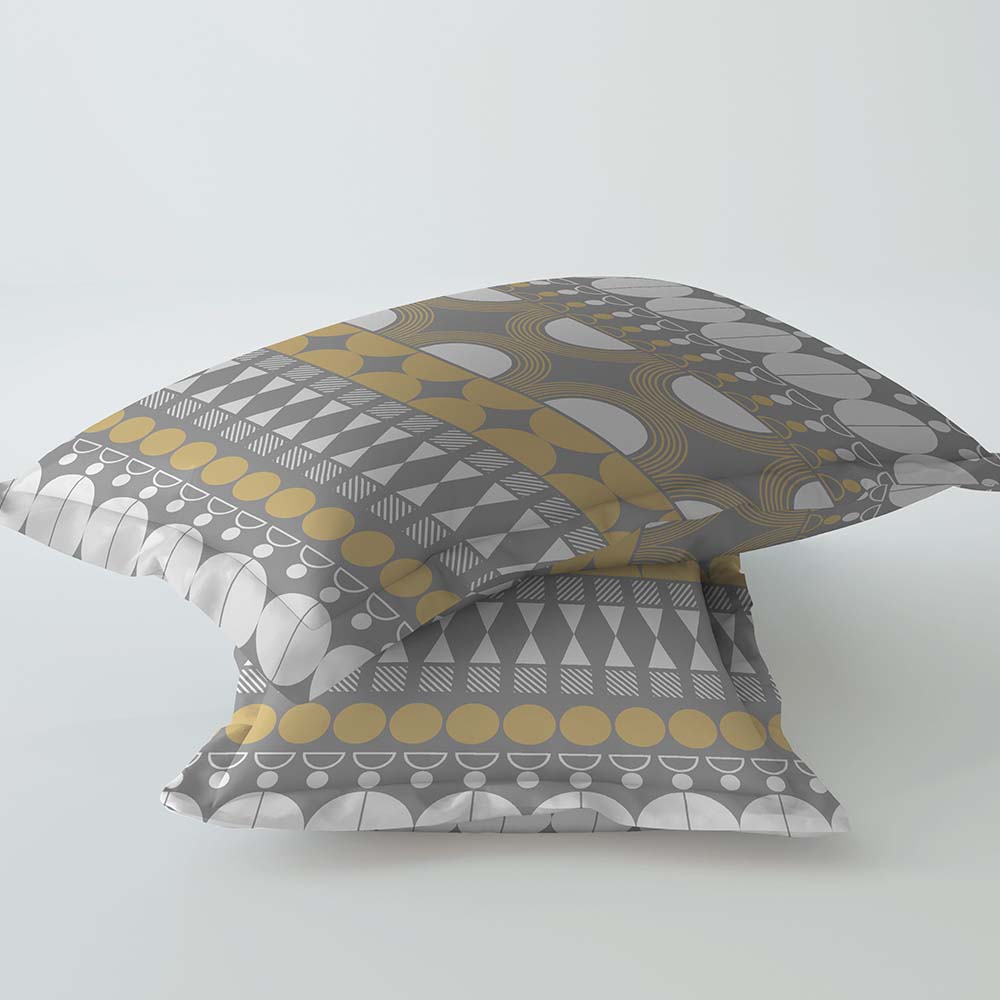 Ethnics Grey 100% Cotton Super Soft Antibacterial Bedsheet Set - Splendour Prime