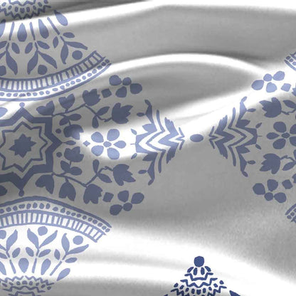 Engracia Blue 100% Cotton Super Soft Antibacterial Bedsheet Set - Grandeur Classic