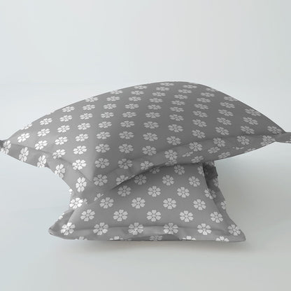 Royale Grey 100% Cotton Super Soft Antibacterial Bedsheet Set - Grandeur Prime