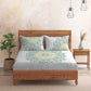 Digital Emerald Green 100% Cotton Super Soft Antibacterial Bedsheet Set - Grandeur Prime