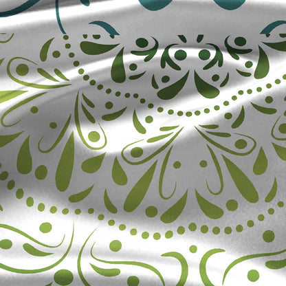 Digital Emerald Green 100% Cotton Super Soft Antibacterial Bedsheet Set - Grandeur Prime
