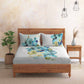 Digital Gem Blue 100% Cotton Super Soft Antibacterial Bedsheet Set - Grandeur Prime