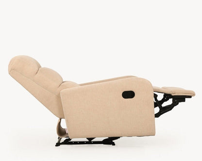 Elysian Beige Fabric Recliner