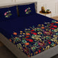 Florescence Blue Designer Antibacterial Cotton Bed Linen Set by Rohit Bal