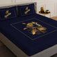 Chrysanthus Blue Designer Antibacterial  Cotton Bed Linen Set by Rohit Bal