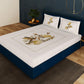 Chrysanthus Beige Designer Antibacterial Cotton Bed Linen Set by Rohit Bal