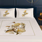 Chrysanthus Beige Designer Antibacterial Cotton Bed Linen Set by Rohit Bal