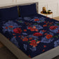 Scarlet Blue Designer Antibacterial Cotton Bed Linen Set by Rohit Bal