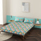 Trey Teal 100% Cotton Antibacterial Bedsheet Set