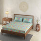 Alora Teal 100% Cotton Antibacterial Bedsheet Set