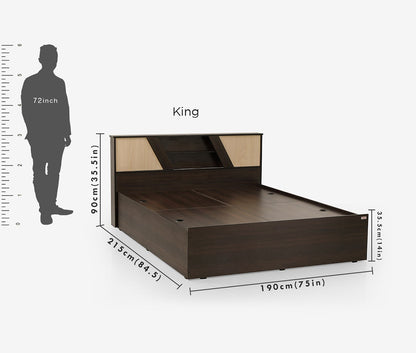 Soothe Engineered Wood Bed with Storage