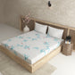 Bract Blue 100% Cotton Antibacterial Bedsheet Set