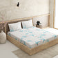 Bract Blue 100% Cotton Antibacterial Bedsheet Set