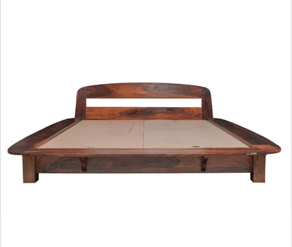 Curve Sheesham Wood Bed
