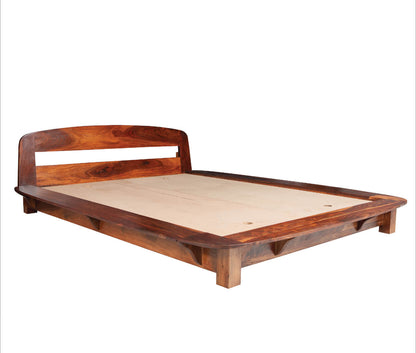 Curve Sheesham Wood Bed