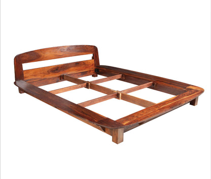 Curve Sheesham Wood Bed