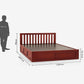 Mellow Mahogany Wood Bed with Storage