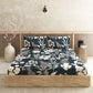Fern Black 100% Cotton Antibacterial Bedsheet Set