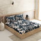Fern Black 100% Cotton Antibacterial Bedsheet Set