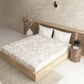 Fern Cream 100% Cotton Antibacterial Bedsheet Set