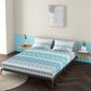 Fenster Blue 100% Cotton Antibacterial Bedsheet Set