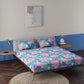 Florian Blue 100% Cotton Antibacterial Bedsheet Set