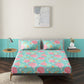 Florian Teal 100% Cotton Antibacterial Bedsheet Set