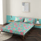 Florian Teal 100% Cotton Antibacterial Bedsheet Set