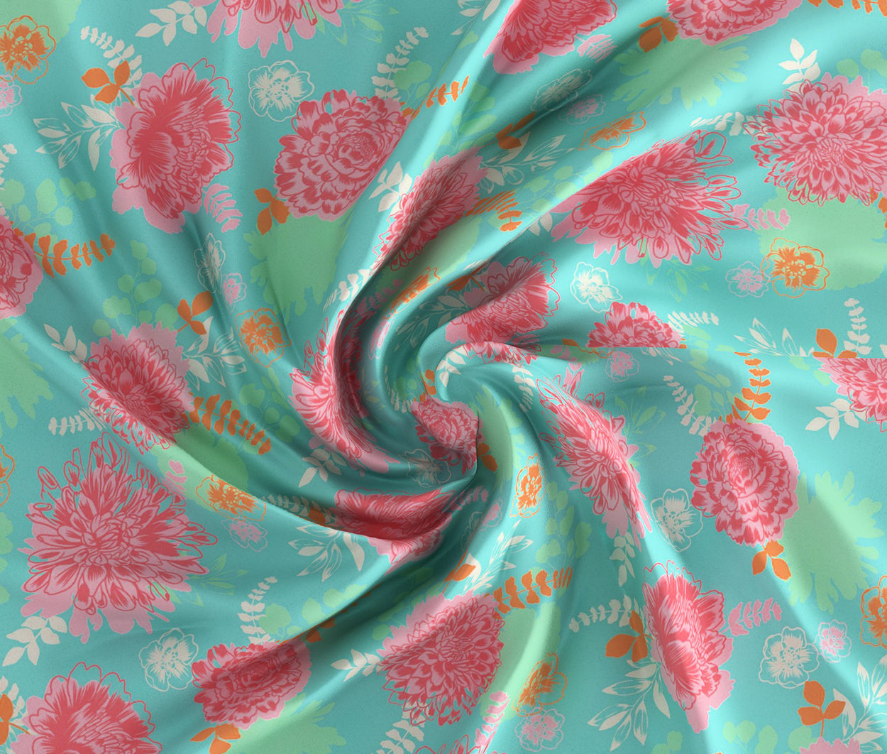 Florian Teal 100% Cotton Antibacterial Bedsheet Set
