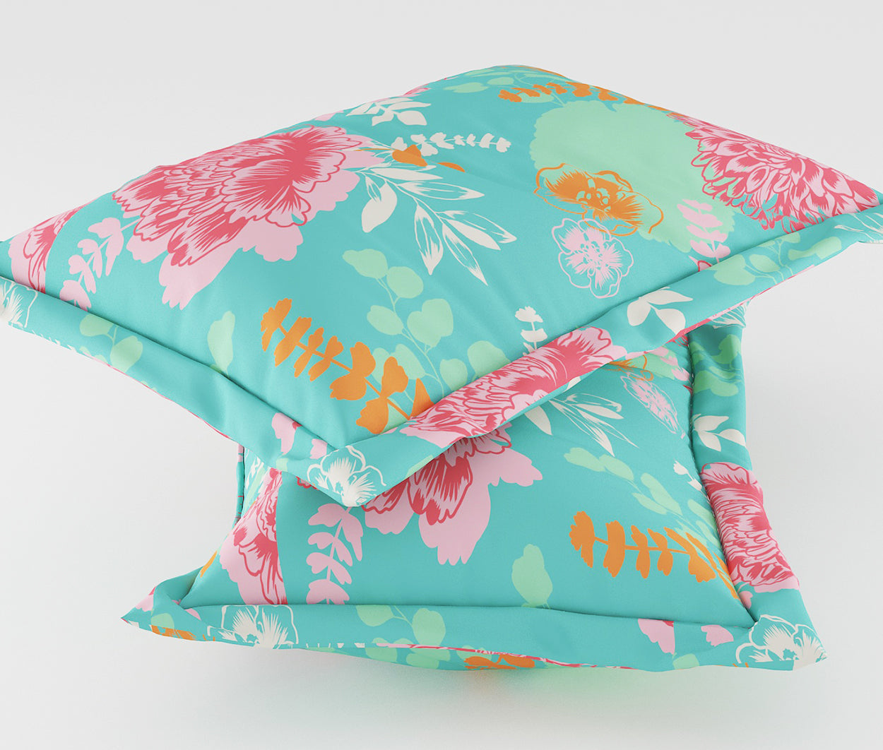 Florian Teal 100% Cotton Antibacterial Bedsheet Set
