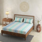 Folk Blue 100% Cotton Antibacterial Bedsheet Set