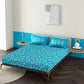 Wild Flora Aqua 100% Cotton Antibacterial Bedsheet Set