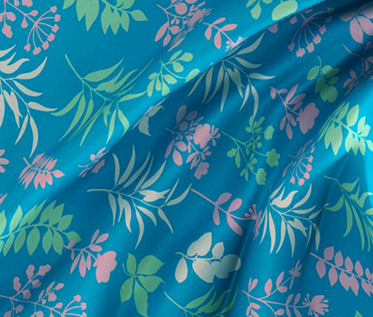 Wild Flora Aqua 100% Cotton Antibacterial Bedsheet Set