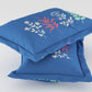 Wild Flora Dark Blue 100% Cotton Antibacterial Bedsheet Set