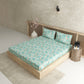 Jardin Teal 100% Cotton Antibacterial Bedsheet Set
